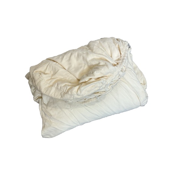 Garnet Hill Cream Flannel King Sheets Set Made in Germany Winter Neutral Warm - Picture 5 of 7